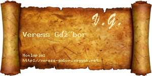 Veress Gábor névjegykártya