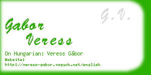 gabor veress business card